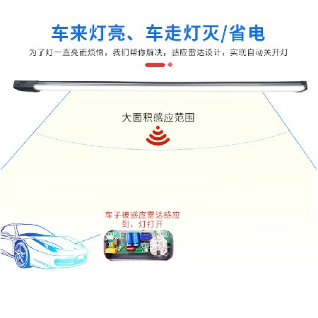 LED三防灯工程用线条灯一体化支架应急灯批发雷达感应车库灯