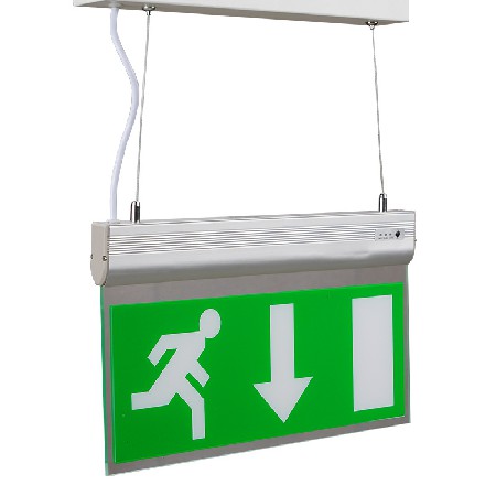 Acrylic safety exit indicator light, LED suspended wire emergency sign light, emergency hanging sign light wholesale