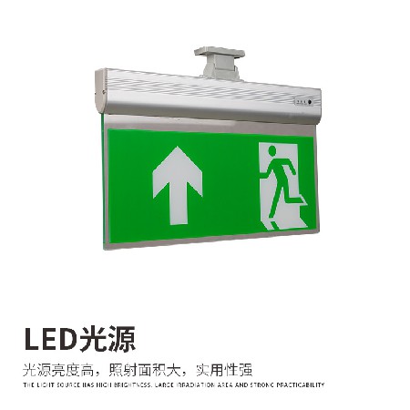 Acrylic safety exit indicator light Cross border ceiling mounted hanging tag light Emergency power outage escape lighting indicator light board