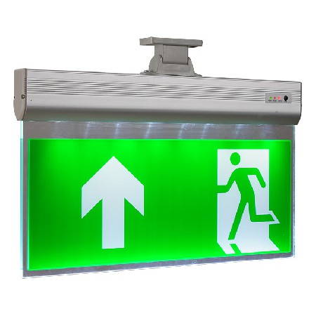 Acrylic safety exit indicator light Cross border ceiling mounted hanging tag light Emergency power outage escape lighting indicator light board