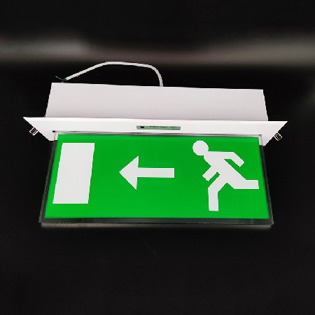 Manufacturer's direct LED embedded hanging sign lights, safety exit signs, stairs, fire exits, evacuation lights